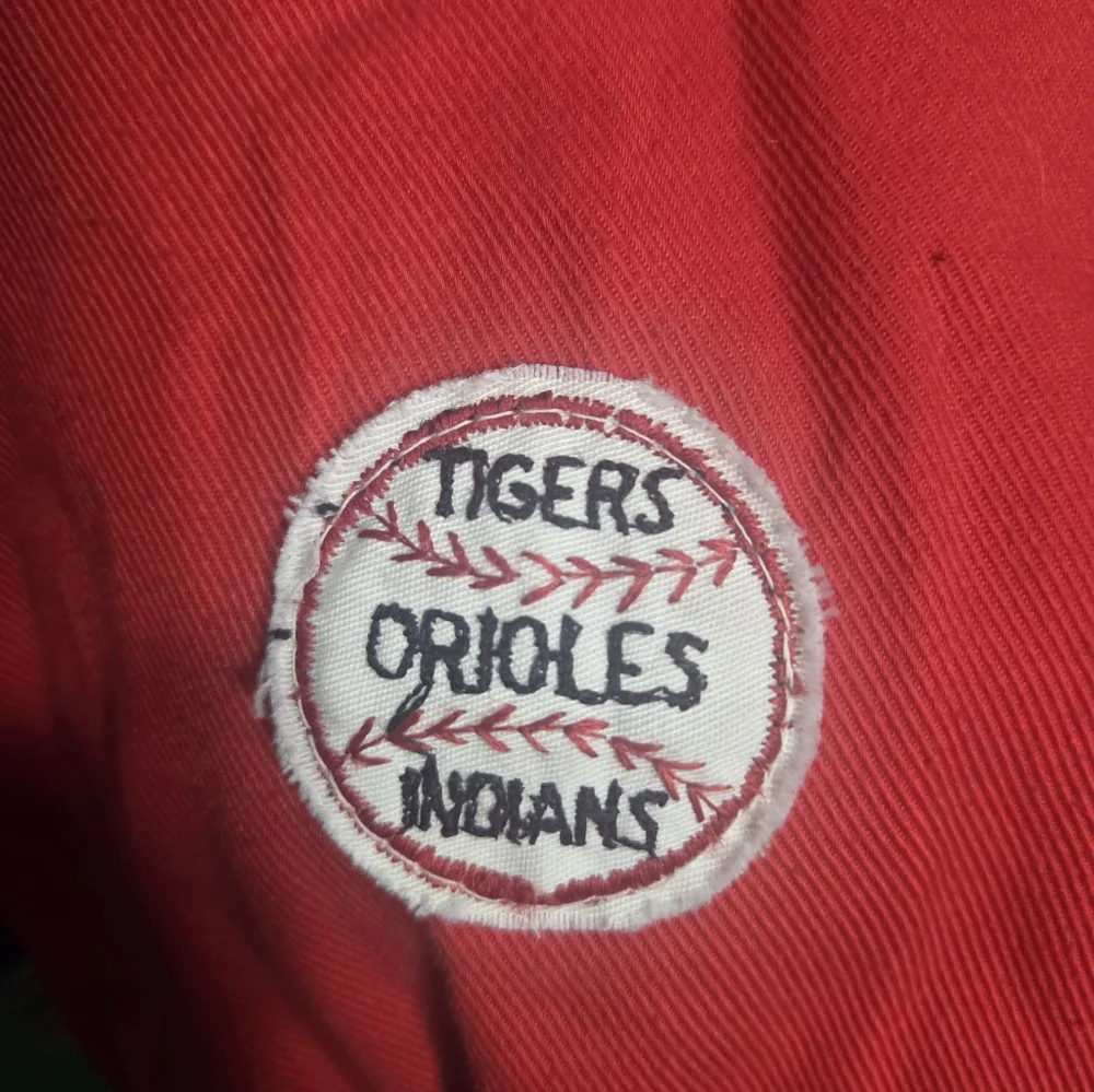 70's Vintage GENERAL Product Co. Red and Navy Kids' Baseball Patch Jacket - Picture 4 of 11